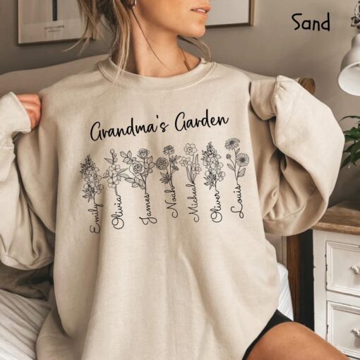 custom birth flower sweatshirt for grandma with nana design unique grandma garden shirt personalized gift idea utajc scaled