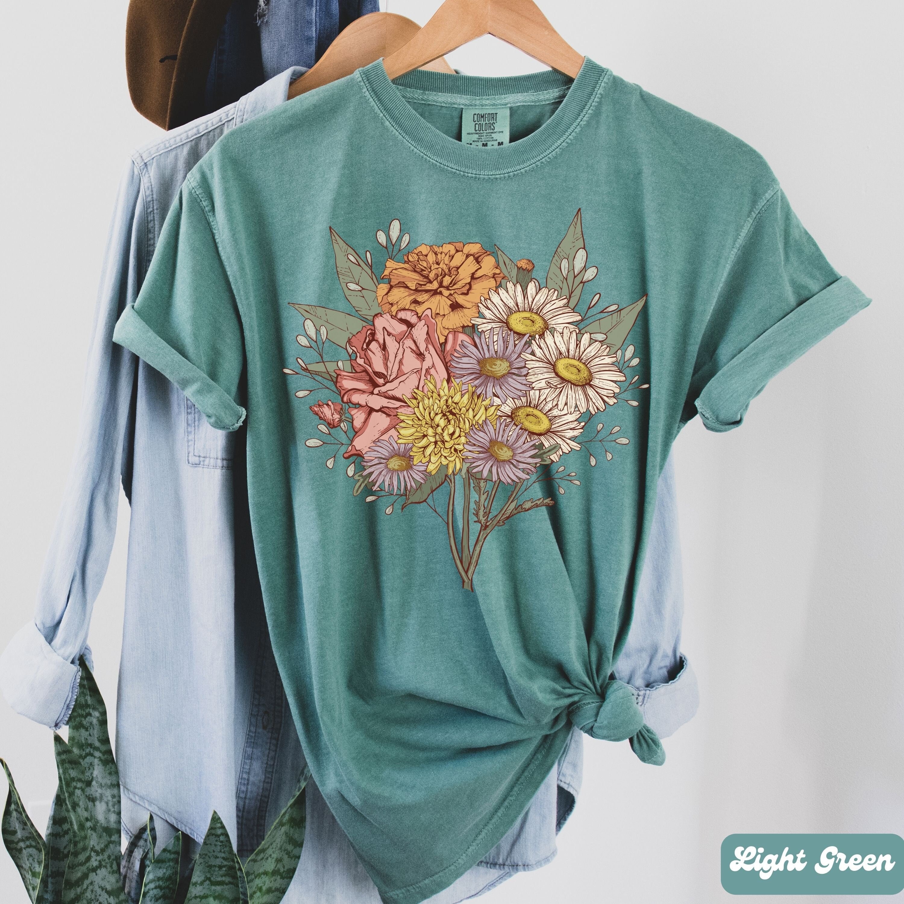 custom birth month flower bouquet shirt for mom personalized floral grandma tee plant mama mothers day shirt kjs0t scaled