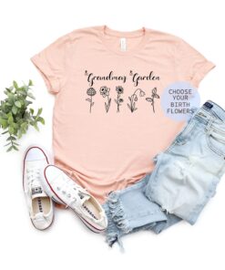 custom birth month flower shirt for grandmas garden unique mothers day gift birth month flowers design cswex