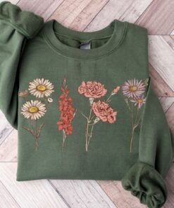 custom birth month flower sweatshirt for mom and grandmother cute plant mom shirt for mothers day gifts dnlp1