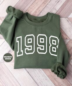 custom birth year hoodie 1998 inspirational sweatshirt birthday outfit unique birth date apparel for personalized gifts oa1lp