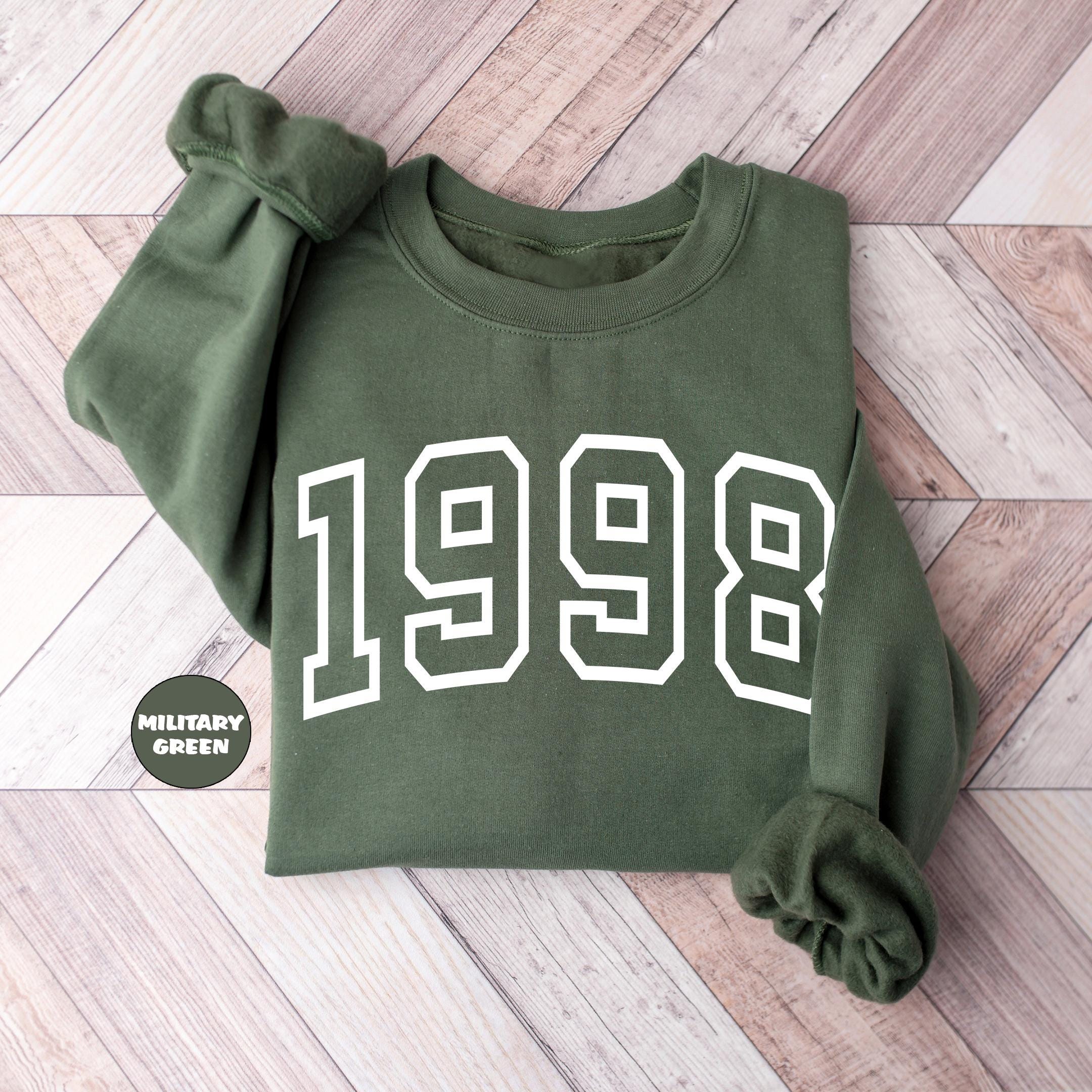 custom birth year hoodie 1998 inspirational sweatshirt birthday outfit unique birth date apparel for personalized gifts oa1lp