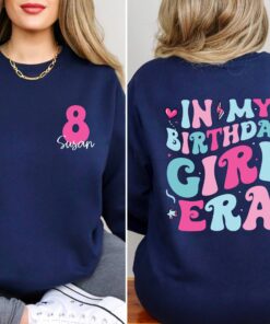 custom birthday girl era sweatshirt personalized retro toddler sweater unique birthday gift custom name party apparel j8z5c