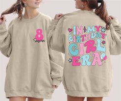 custom birthday girl era sweatshirt personalized retro toddler sweater unique birthday gift custom name party apparel qn8mj