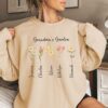 custom birthflower sweatshirt for grandma love grows here grandmas garden sweatshirt unique personalized gift for mom nexcj