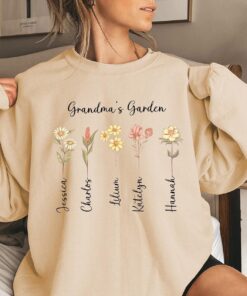 custom birthflower sweatshirt for grandma love grows here grandmas garden sweatshirt unique personalized gift for mom nexcj