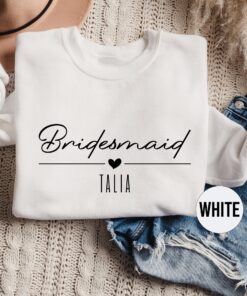 custom bridesmaid sweatshirt personalized name hoodie bachelorette party matching team bride outfit gift pzfu7