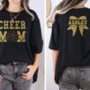 custom cheer mom shirt with personalized name unique cheer spirit shirt for cheerleading moms non glitter design mgyur