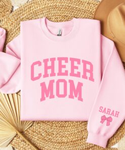 custom cheer mom sweatshirt with kids name personalized for mothers day sport mom gift and cheerleading hoodie 5tfkn