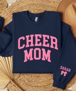 custom cheer mom sweatshirt with kids name personalized for mothers day sport mom gift and cheerleading hoodie vrbln