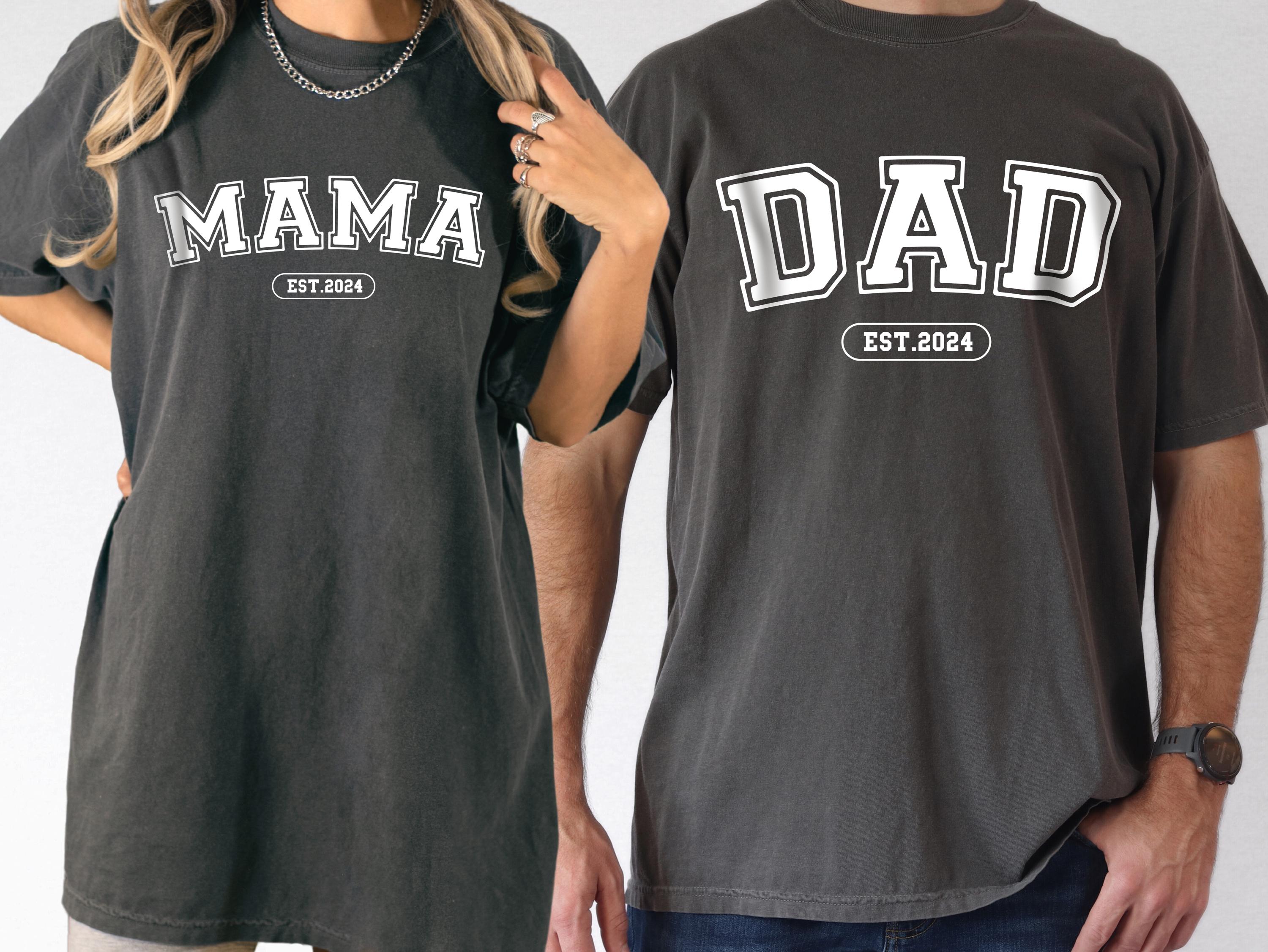 custom comfort colors mama and dad shirts new dad shirt funny pregnancy announcement t shirt for new mom mothers day 3ryqt scaled