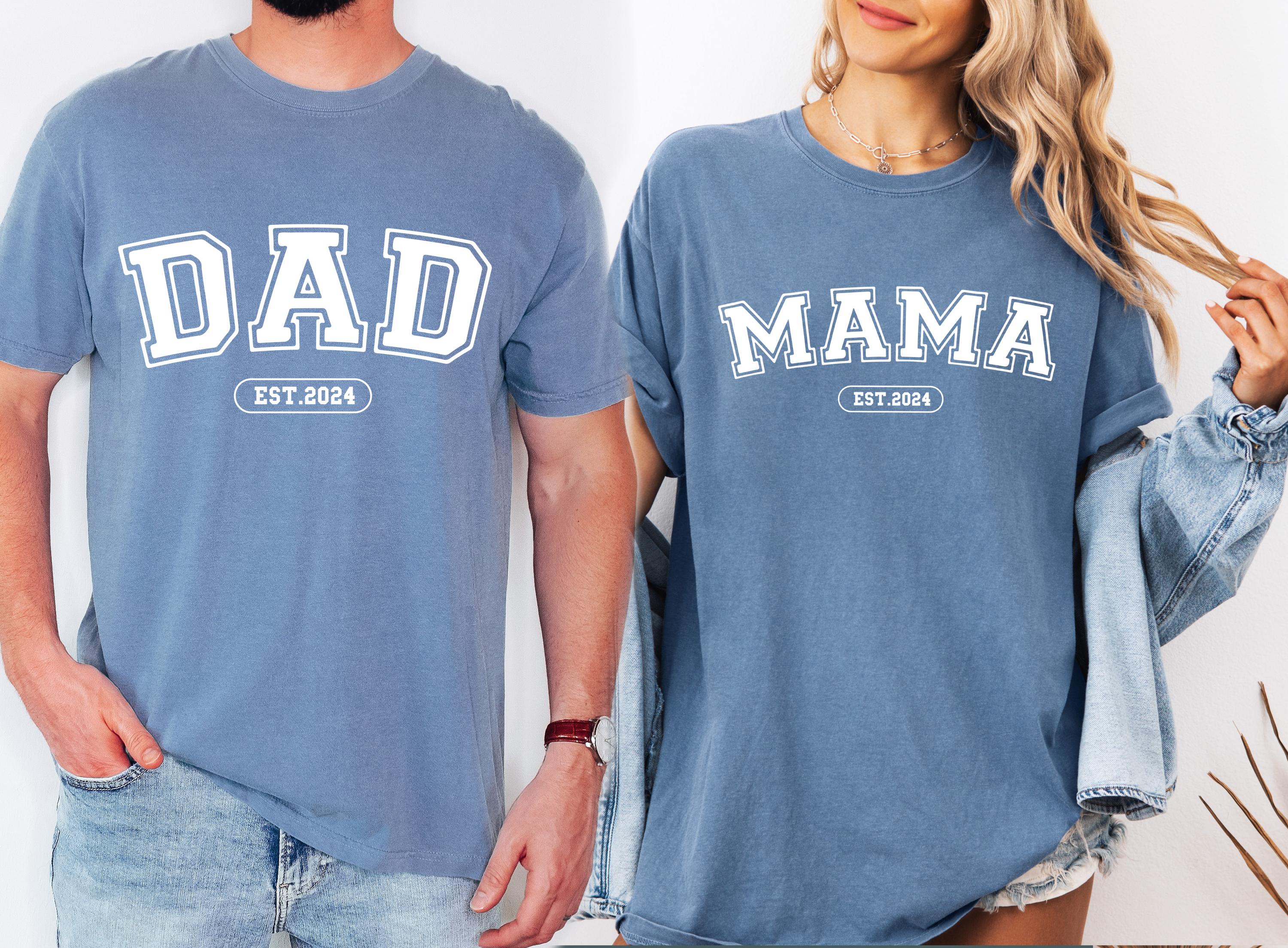 custom comfort colors mama and dad shirts new dad shirt funny pregnancy announcement t shirt for new mom mothers day 9xfdp scaled