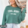 custom cool aunt sweatshirt vintage style est year announcement best auntie ever unique gift for sister 5np3d