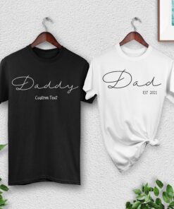 custom daddy est shirt for fathers day personalized dad gifts for men husband and grandfather t shirt payeg