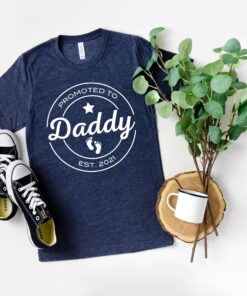 custom daddy established 2021 shirt new dad gift pregnancy announcement personalized father t shirt sf2xk