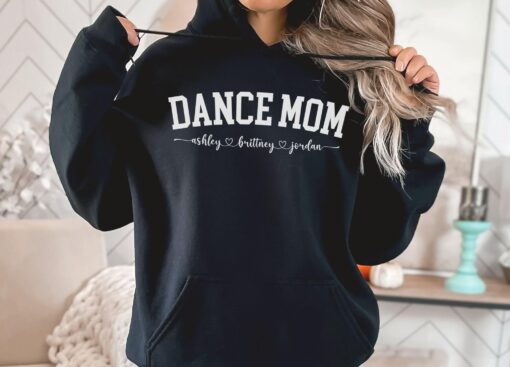 custom dance mom hoodie and sweatshirt for dancer moms unique dance team mom apparel and gifts