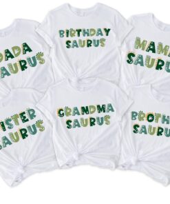 custom dinosaur birthday shirts for family matching tees mamasaurus dadasaurus kids dino tee mom and dad dino shirt trwz4