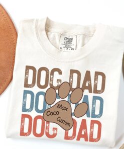 custom dog dad shirt with dog names for fathers day gifts unique dog father gift for dog owners ljdsm