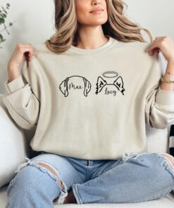 custom dog ears sweatshirt for dog moms and pet lovers new dog owner apparel cute dog people clothing ks2pd