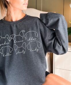 custom dog ears sweatshirt for dog moms personalized pet hoodie with name unique gift for new dog owners and dog lovers f5bil