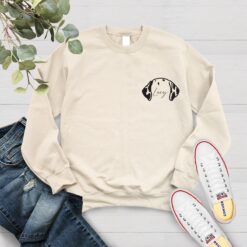 custom dog mom sweatshirt with dog ears design for new dog owners and pet lovers ideal for christmas gifts qsdpm