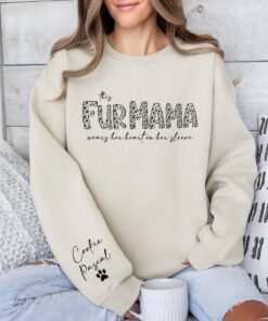 custom dog name sweatshirt for dog moms with paw print unique dog lover gift for fur mama jnuir