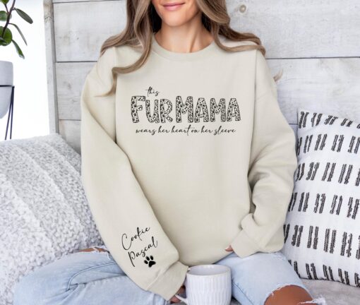 custom dog name sweatshirt for dog moms with paw print unique dog lover gift for fur mama jnuir scaled