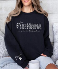 custom dog name sweatshirt for dog moms with paw print unique dog lover gift for fur mama rcaqs