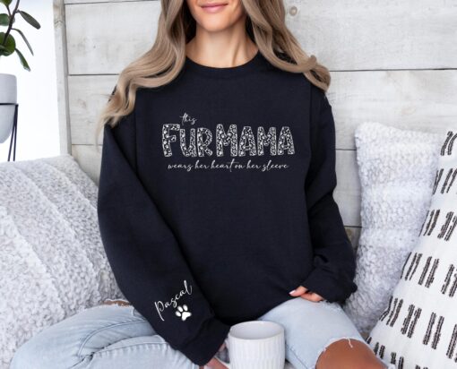 custom dog name sweatshirt for dog moms with paw print unique dog lover gift for fur mama rcaqs scaled