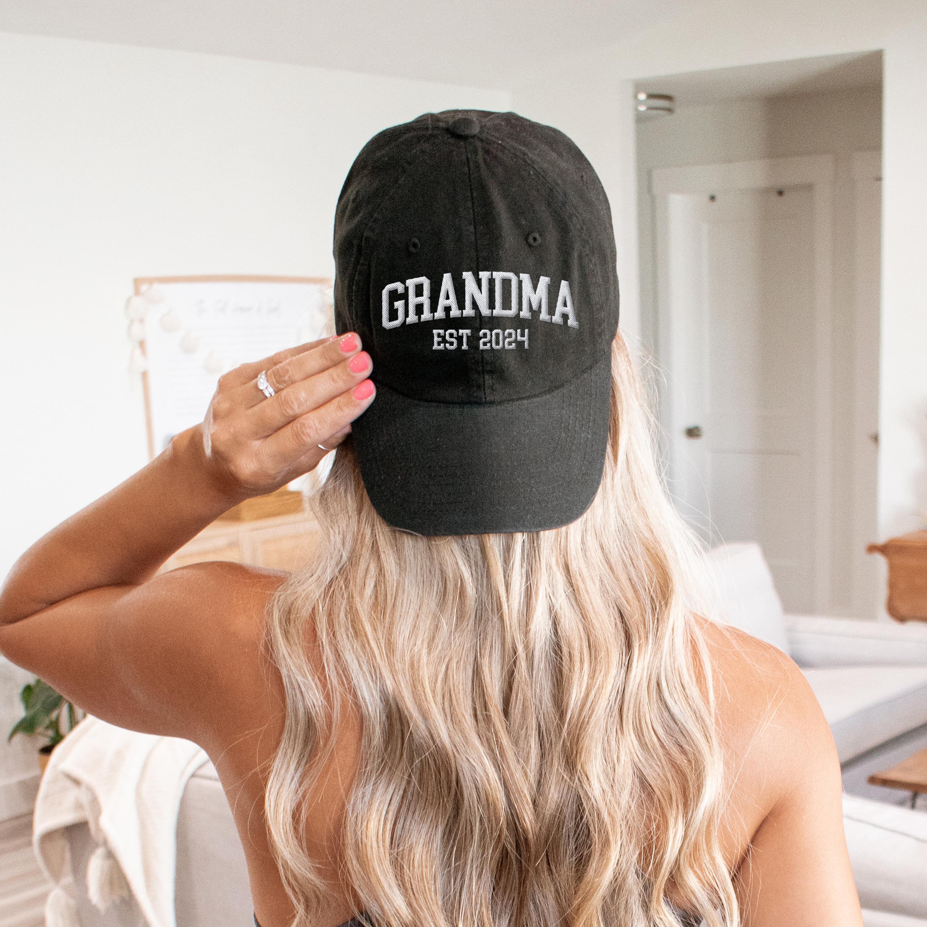 custom embroidered grandma hat 2024 2025 baseball cap for new grandma baby announcement mothers day gift