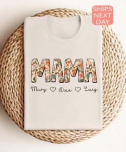 custom floral mama shirt cute mom t shirt personalized mothers day gift for new moms and grandmas oqxih