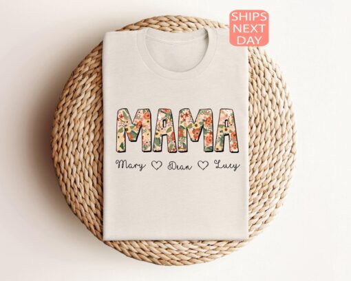 custom floral mama shirt cute mom t shirt personalized mothers day gift for new moms and grandmas