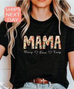 custom floral mama shirt cute mom t shirt personalized mothers day gift for new moms and grandmas qlf68