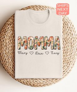 custom floral momma shirt cute mom t shirt for mothers day new mom gift personalized gifts for moms and mothers day ezfu6