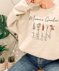 custom flower shirt for mom with birth month flowers unique mamas garden shirt for mothers day gifts poxcv