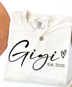 custom gigi est year shirt for grandma mothers day gift new nana granny mimi nonny personalized announcement shirt tjkxd