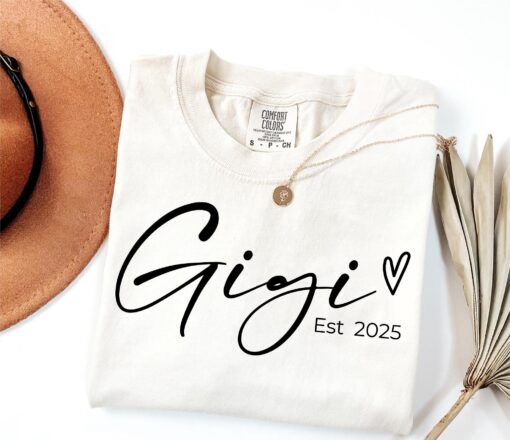 custom gigi est year shirt for grandma mothers day gift new nana granny mimi nonny personalized announcement shirt