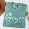 custom gigi est year shirt for grandma mothers day gift new nana granny mimi nonny personalized announcement shirt zhpl3