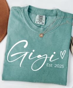 custom gigi est year shirt for grandma mothers day gift new nana granny mimi nonny personalized announcement shirt zhpl3