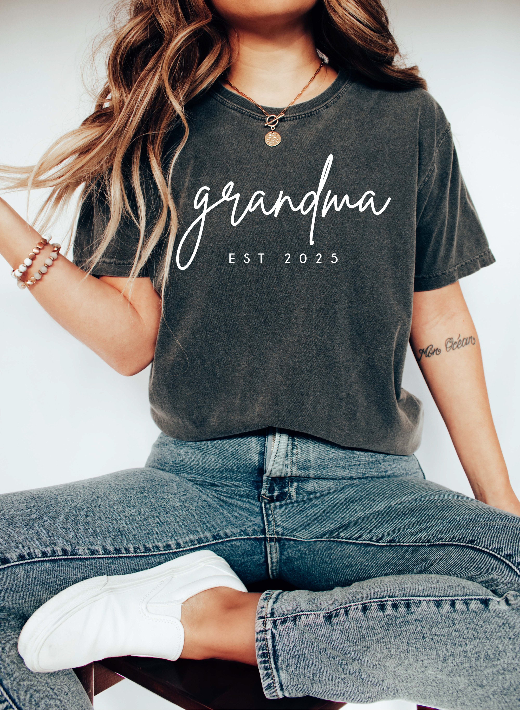 custom grandma est year shirt for mothers day unique new nana gigi mimi granny shirt personalized grandma gifts nbmas scaled