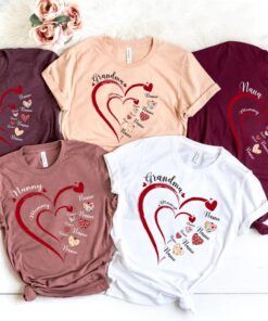 custom grandma heart shirt with kids names personalized mothers day tee cute mom life t shirt gift for grandma keamx