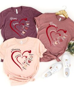 custom grandma heart shirt with kids names personalized mothers day tee cute mom life t shirt gift for grandma pb1g3