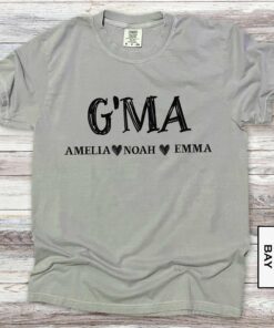 custom grandma shirt with grandkids names for mothers day proud nana love grandkids shirt gift for grandma bptlc