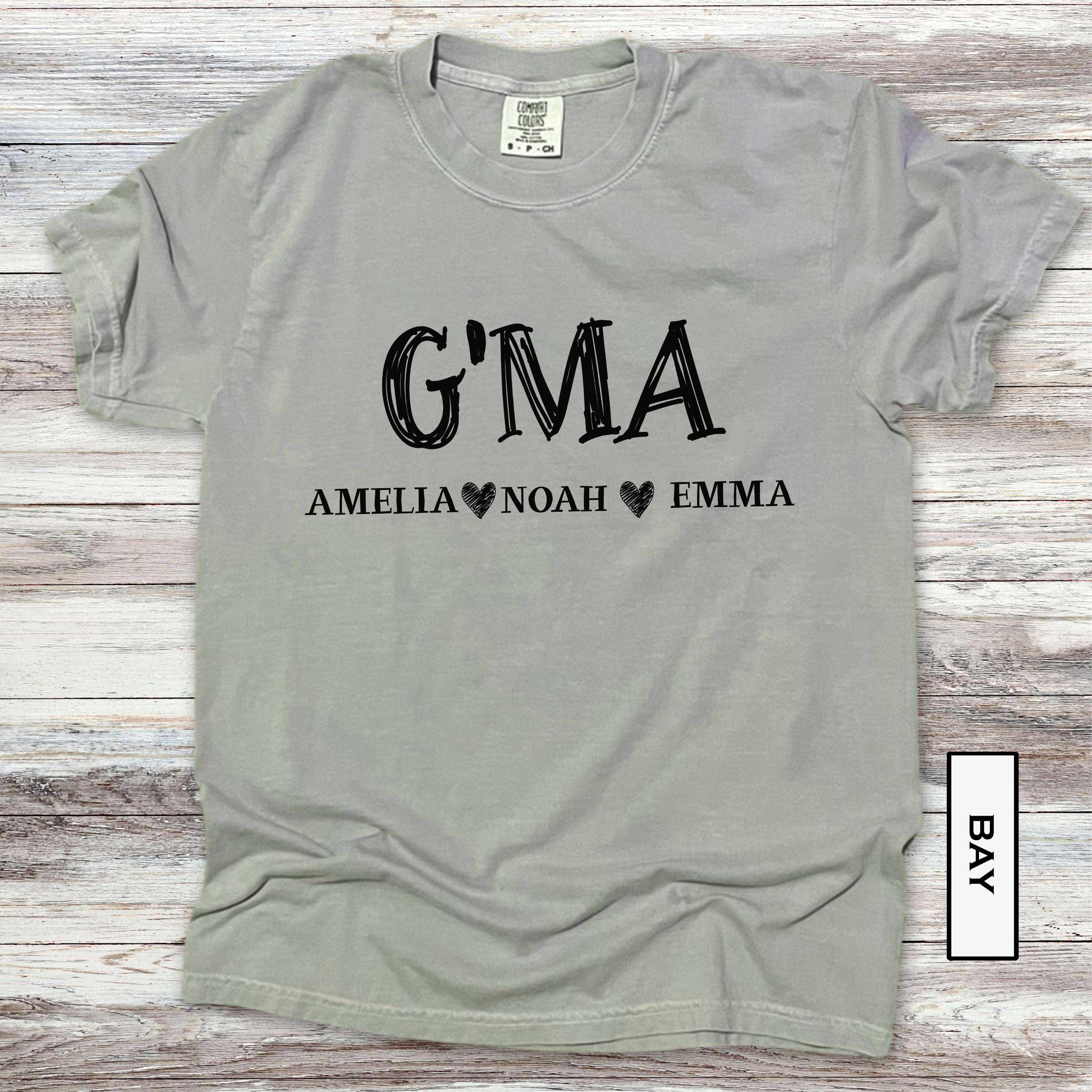 custom grandma shirt with grandkids names for mothers day proud nana love grandkids shirt gift for grandma bptlc scaled