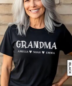 custom grandma shirt with grandkids names for mothers day proud nana love grandkids shirt gift for grandma hu3tl