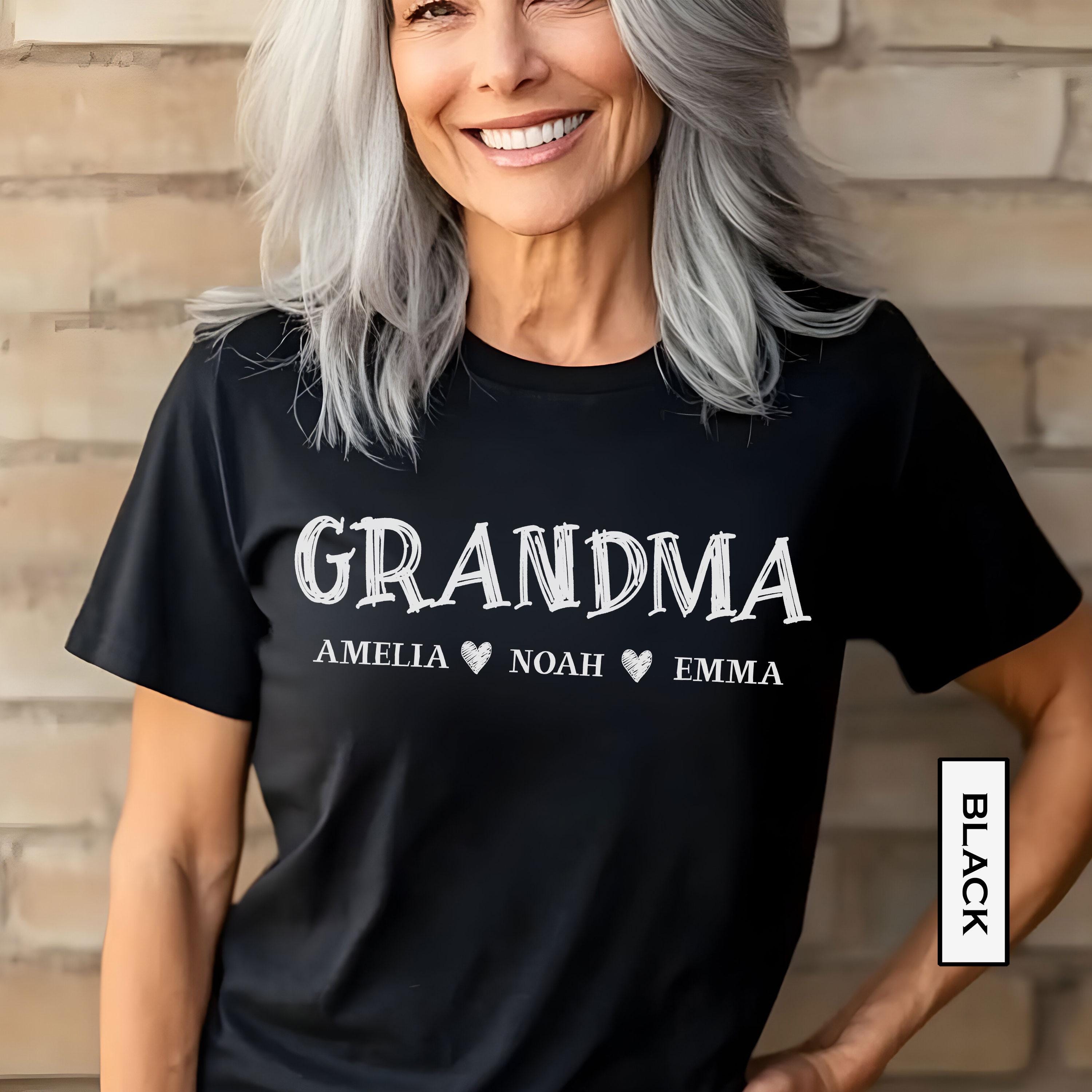 custom grandma shirt with grandkids names for mothers day proud nana love grandkids shirt gift for grandma hu3tl