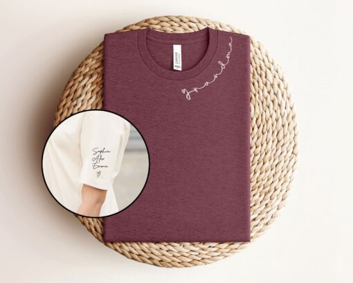 custom grandma shirt with grandkids names personalized mothers day gift unique grandma shirts for best grandma ever cbkch