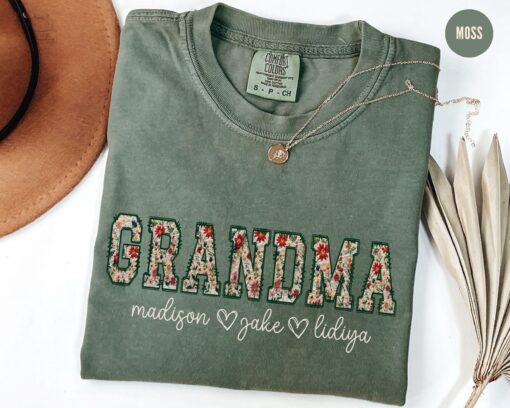 custom grandma shirt with grandkids names personalized nana tee for mothers day unique gift for grandma tleqa