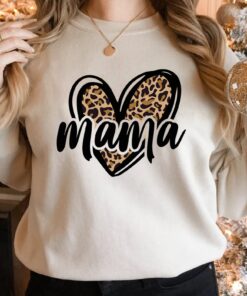 custom grandma shirt with leopard heart design personalized nana mama mimi gift unique grandma heart t shirt trmgm