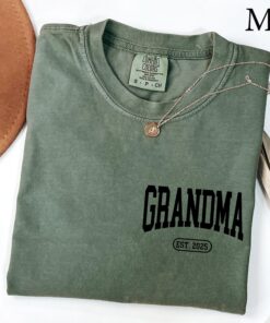 custom grandma shirt with pocket est design for mothers day and christmas gifts vintage grandma t shirt lrecv